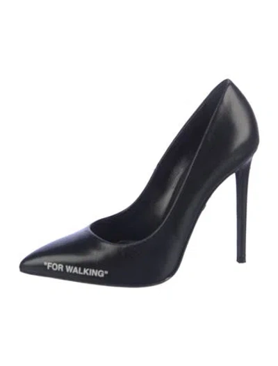 Pre-owned Off-white Leather Pumps In Blue