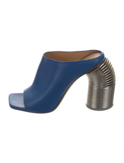 Pre-owned Off-white Leather Sandals In Blue