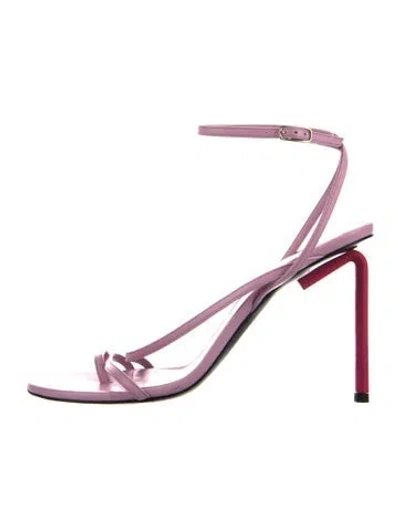 Pre-owned Off-white Leather Sandals In Pink