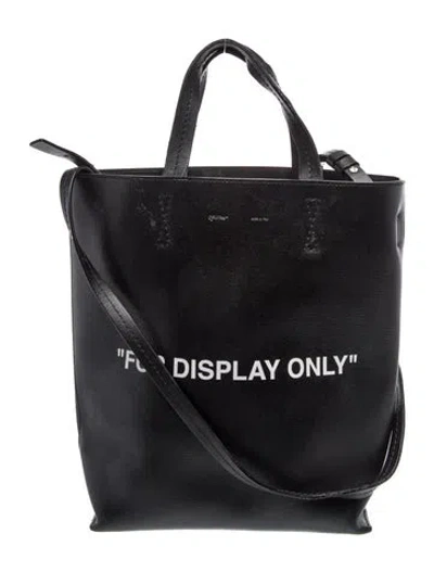 Pre-owned Off-white Leather Shoulder Bag In Black
