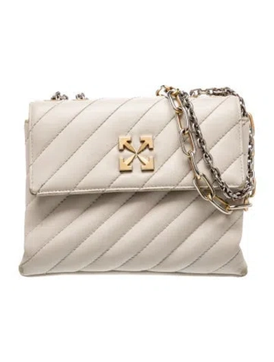Pre-owned Off-white Leather Shoulder Bag In Neutrals
