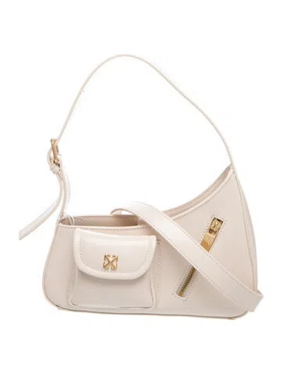 Pre-owned Off-white Leather Shoulder Bag In Neutrals