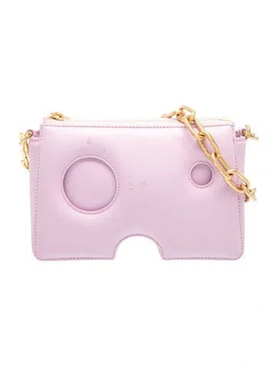 Pre-owned Off-white Leather Shoulder Bag In Pink