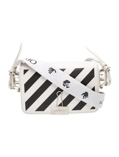Pre-owned Off-white Leather Shoulder Bag In White