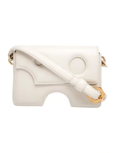 Pre-owned Off-white Leather Shoulder Bag In White