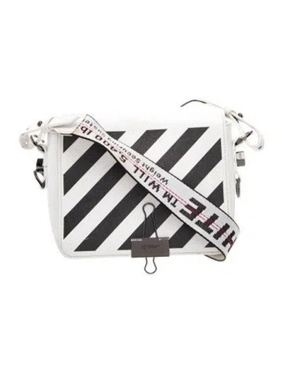 Pre-owned Off-white Leather Shoulder Bag In White