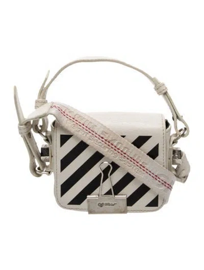 Pre-owned Off-white Leather Shoulder Bag In White