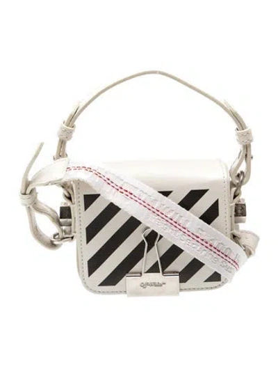 Pre-owned Off-white Leather Shoulder Bag In White