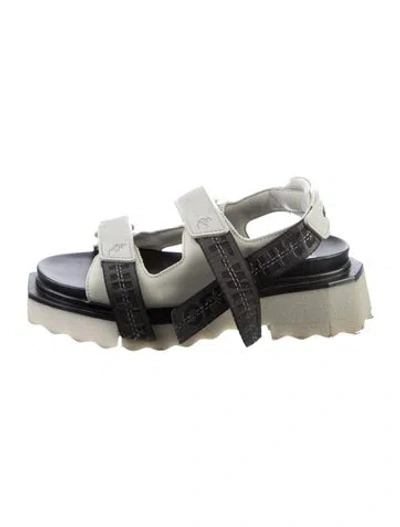 Pre-owned Off-white Leather Slides In Multi
