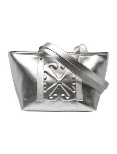 Pre-owned Off-white Leather Small Day Off W/ Tags In Silver