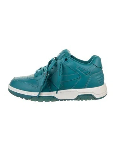 Pre-owned Off-white Leather Sneakers In Blue