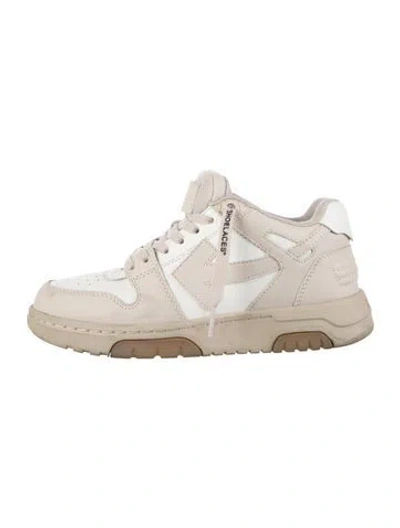 Pre-owned Off-white Leather Sneakers In Neutrals