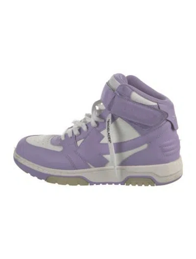 Pre-owned Off-white Leather Sneakers In Purple