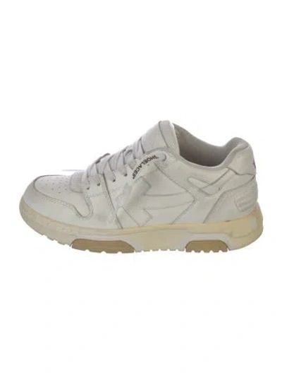 Pre-owned Off-white Leather Sneakers In White