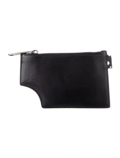 Pre-owned Off-white Leather Wallet In Black