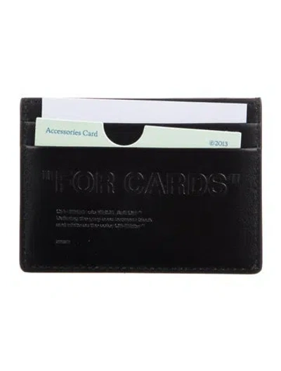 Pre-owned Off-white Leather Wallet In Black
