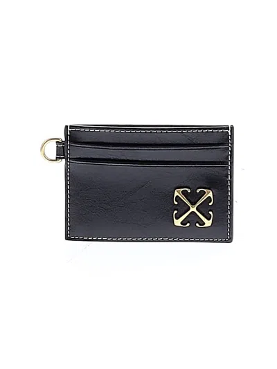 Pre-owned Off-white Leather Wallet In Black