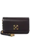 Off-white Jitney 0.5 Leather Wallet In Black
