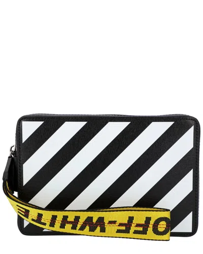 Off-white ™ Leather Wristlet