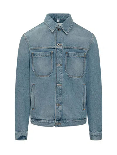 Off-white Light Blue Solid Shirt Collar Jacket