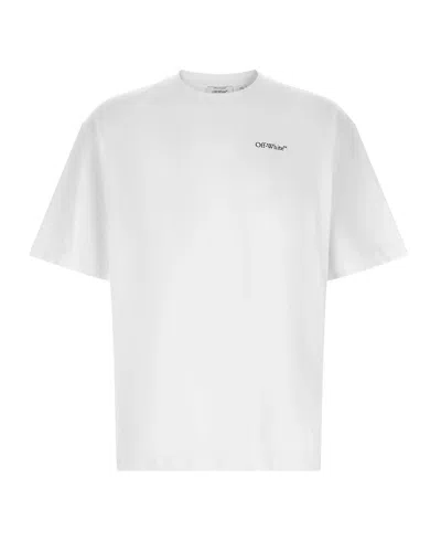 Off-white Graphic Print Crew Neck Short Sleeve T-shirt In White