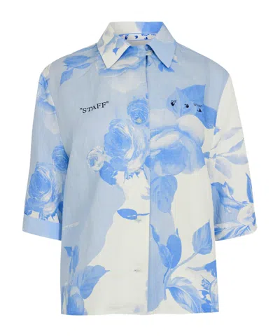 Off-white Linen Shirt In Blue