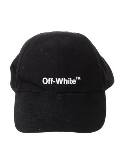 Pre-owned Off-white Logo Baseball Hat In Black