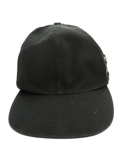 Pre-owned Off-white Logo Baseball Hat In Black