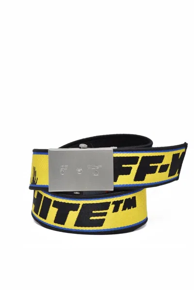 Off-white Logo Belt - Yellow/black In Purple