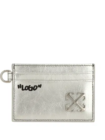 Off-white Logo Detail Card Holder In Orange