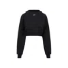 Off-white Logo Embroidered Cropped Sweatshirt In Black