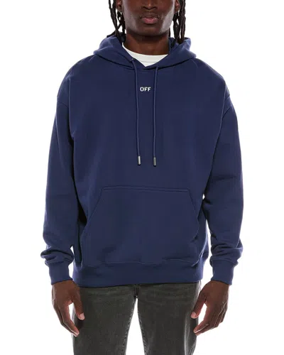 Off-white Logo Hoodie In Blue