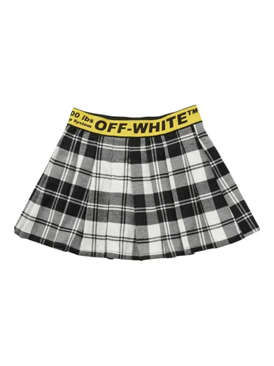 Off-white Kids' 'logo Industrial' Flan Skirt In Black