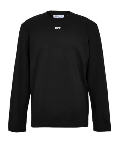Off-white Logo Long-sleeve T-shirt In Black
