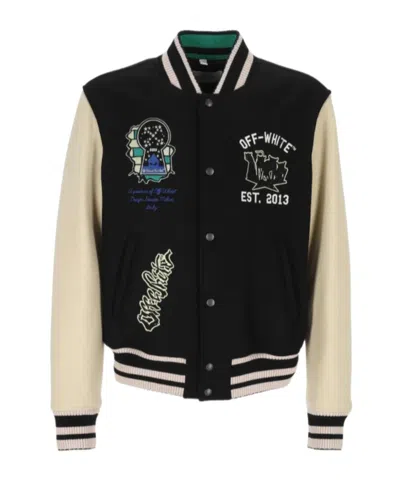 OFF-WHITE OFF-WHITE LOGO PATCH VARSITY JACKET
