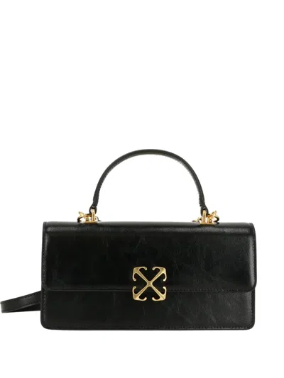 Off-white Logo Plaque Shoulder Bag In Blue