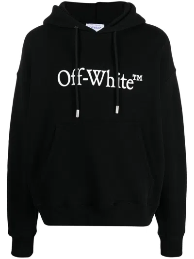 Off-white Logo Print Hoodie In Black