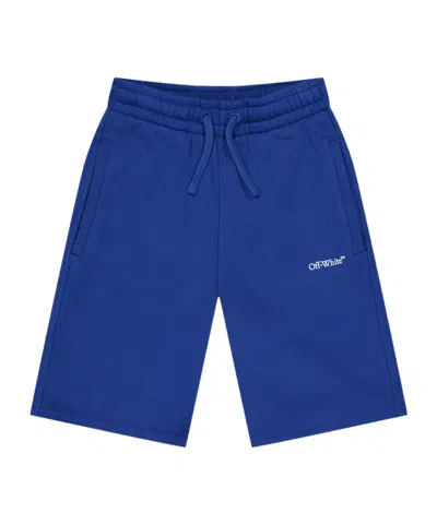 Off-white Logo Shorts In Blue