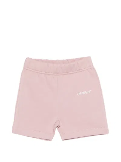 Off-white Babies' Logo Shorts In Pink
