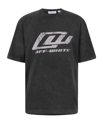 Off-white Logo Short-sleeved T-shirt In Gray