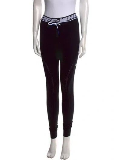 Pre-owned Off-white Logo Skinny Leg Pants In Black