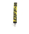 Off-white Logo Strap Keyring In Yellow