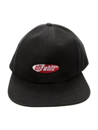 Pre-owned Off-white Logo Strap-back Cap In Black