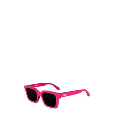 Off-white Logo Sunglasses In Pink
