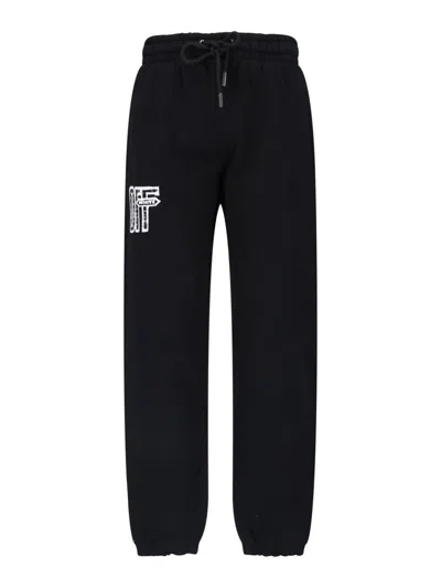 Off-white Logo Sweatpants In Animal Print
