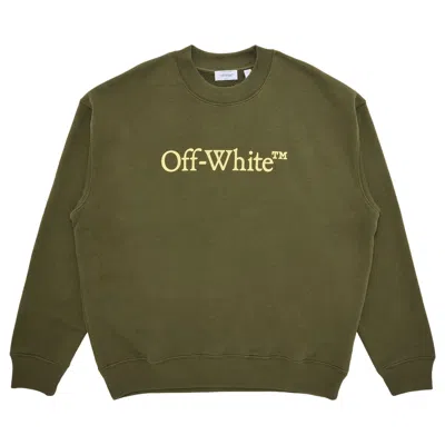 Pre-owned Off-white Logo Sweatshirt 'winter Moss' | Green | Men's Size L