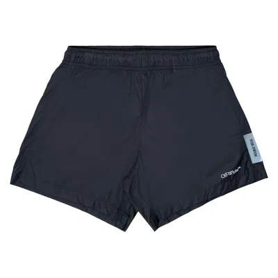 Pre-owned Off-white Logo Swimshorts 'black/white' | Men's Size Xs
