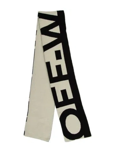 Pre-owned Off-white Logo Tm Felted Wool Stole In Gray