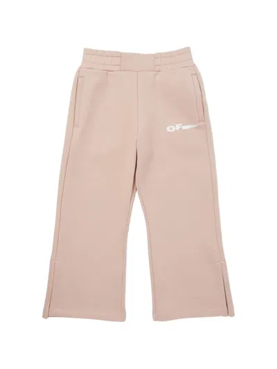 Off-white Kids' Logo Trousers In Neutral