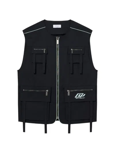 Off-white Logo Waistcoat In Black